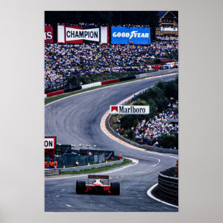 Ayrton Belgium Racing Poster