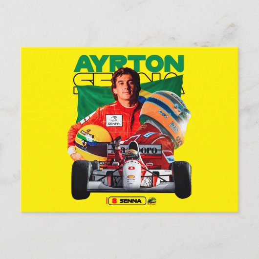 Ayrton Senna Briefkaart (Voorkant)