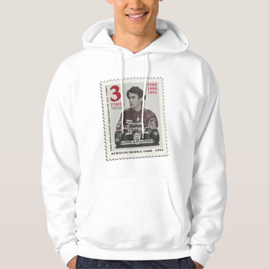 Ayrton Senna Stamp Hoodie (Voorkant)