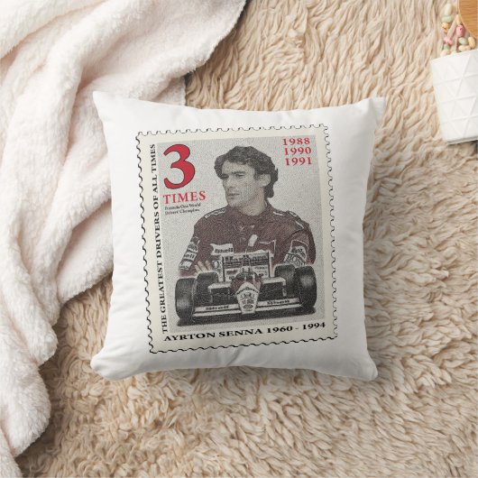 Ayrton Senna Stamp Kussen (Deken)