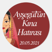 aysegül ronde sticker (Voorkant)
