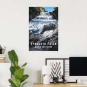 Aysgarth-watervallen Noord Yorkshire Reisposter Poster (Thuiskantoor)