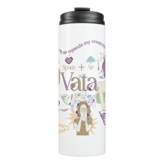 Ayurveda Vata Dosha Thermische Tumbler Thermosbeker (Voorkant)