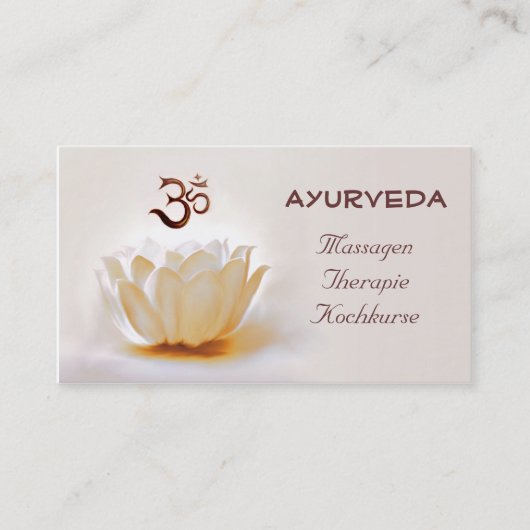 Ayurveda Visitekaartje (Voorkant)