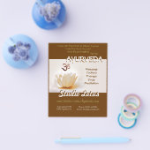 Ayurveda Yoga publicitie flyer Lotus with Om (Enkel)