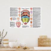 Ayurvedische Tongdiagnose kaart Poster (Keuken)