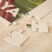 Ayutthaya Historisch Park Illustratie Reizen Kunst Legpuzzel (Zijkant)