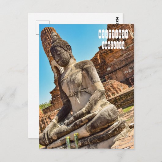 Ayutthaya in Thailand Briefkaart (Voorkant / Achterkant)