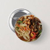 Ayutthaya Pittige Papajasalade [Som Tam] met Cashe Ronde Button 5,7 Cm (Voorkant /achterkant)