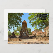 Ayutthaya Ruins Briefkaart (Voorkant / Achterkant)
