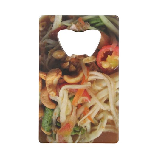Ayutthaya Spicy Papaya Salad [Som Tam] met Cashew Creditkaart Flessenopener (Achterkant)