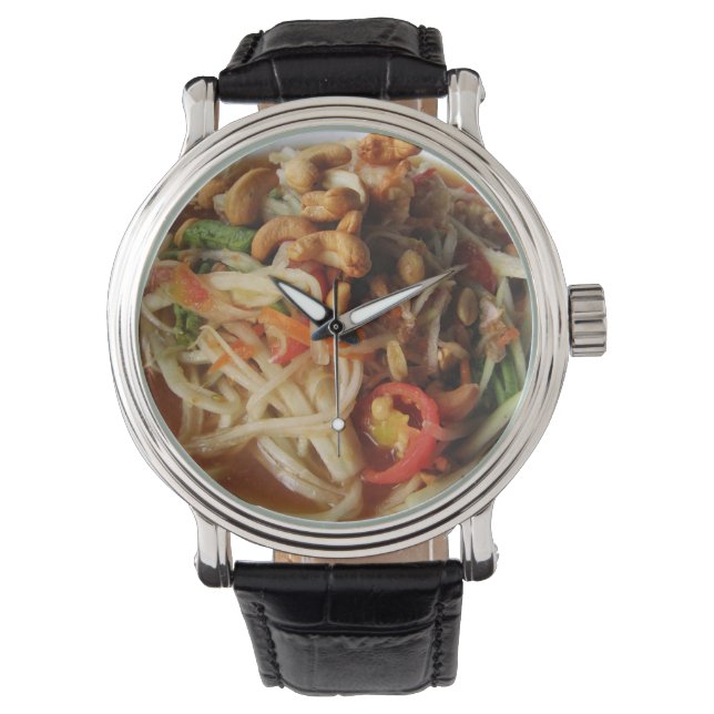 Ayutthaya Spicy Papaya Salad [Som Tam] met Cashew Horloge (Voorkant)