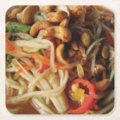 Ayutthaya Spicy Papaya Salad [Som Tam] met Cashew Kartonnen Onderzetters (Voorkant)