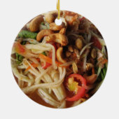 Ayutthaya Spicy Papaya Salad [Som Tam] met Cashew Keramisch Ornament (Achterkant)