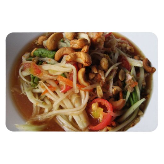 Ayutthaya Spicy Papaya Salad [Som Tam] met Cashew Magneet (Horizontaal)