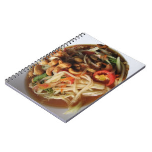 Ayutthaya Spicy Papaya Salad [Som Tam] met Cashew Notitieboek