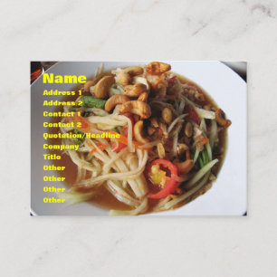 Ayutthaya Spicy Papaya Salad [Som Tam] met Cashew Visitekaartje