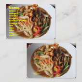 Ayutthaya Spicy Papaya Salad [Som Tam] met Cashew Visitekaartje (Voorkant / Achterkant)