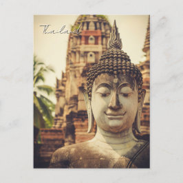 Ayutthaya Thailand Boeddhabeeld Briefkaart