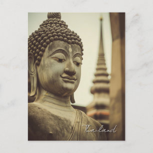 Ayutthaya Thailand Boeddhabeeld Briefkaart