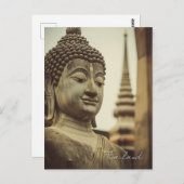 Ayutthaya Thailand Boeddhabeeld Briefkaart (Voorkant / Achterkant)