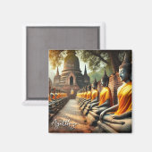 Ayutthaya Thailand Boeddhabeelden Magneet (Voorkant / Achterkant)