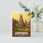 Ayutthaya Thailand Reizen Briefkaart (Staand voorkant)