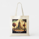 Ayutthaya Thailand Temple Sunset Tote Bag (Achterkant)