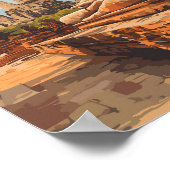 Ayutthaya Thailand Travel Art Vintage Poster (Hoek)