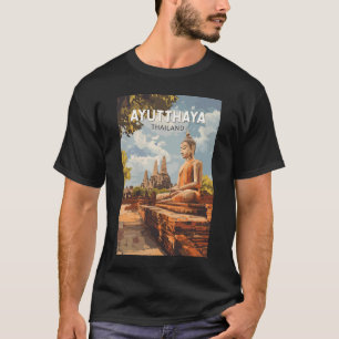 Ayutthaya Thailand Travel Art Vintage T-shirt