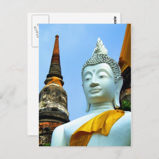 Ayutthaya. Wat Yai Chai Mongkol. Briefkaart (Voorkant / Achterkant)