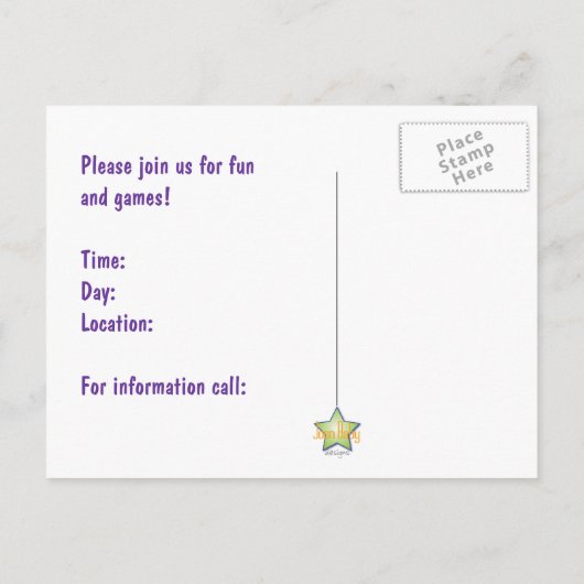 Ayyam-i-Ha Party Invitation Post Cards Uitnodiging Briefkaart (Achterkant)