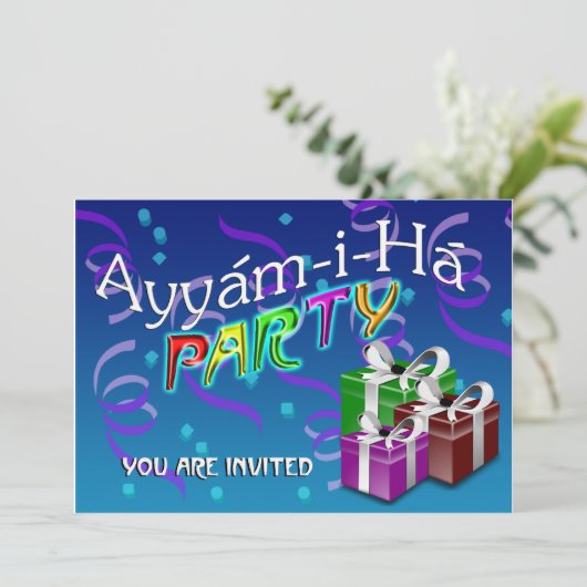 Ayyám-i-Há Party Kaart (Staand voorkant)