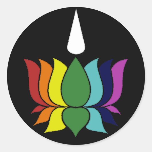 Ayyavazshi Lotus Ronde Sticker (Voorkant)
