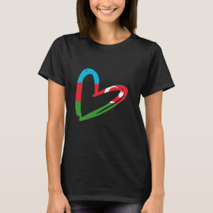 Azərbaycanlı Onur Azərbaycan Kökləri Ürək Azərbayc T-shirt