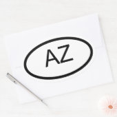 AZ Arizona Euro Style Ovale Sticker (Envelop)