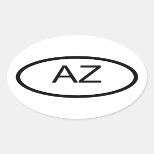 AZ Arizona Euro Style Ovale Sticker