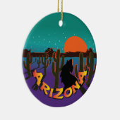 AZ Arizona Kersthotel Coyote Keramisch Ornament (Rechts)