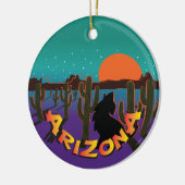 AZ Arizona Kersthotel Coyote Keramisch Ornament (Links)