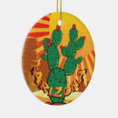 AZ Arizona-kerstreckly Pear-cactus Keramisch Ornament (Rechts)