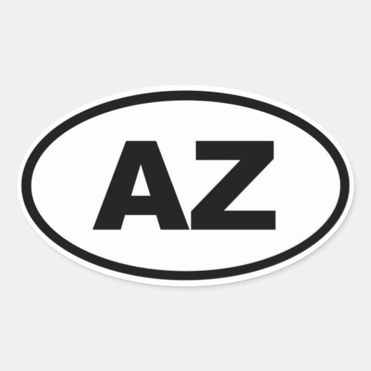 AZ Arizona Ovale Sticker (Voorkant)