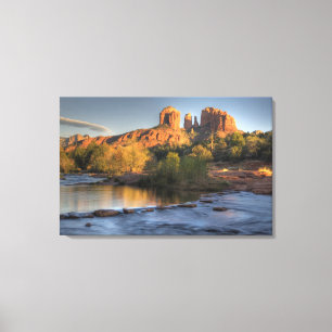 AZ, Arizona, Sedona, Crescent Moon Recreation 3 Canvas Afdruk