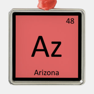 Az - Arizona State Chemistry Periodic Table Symbol Metalen Ornament