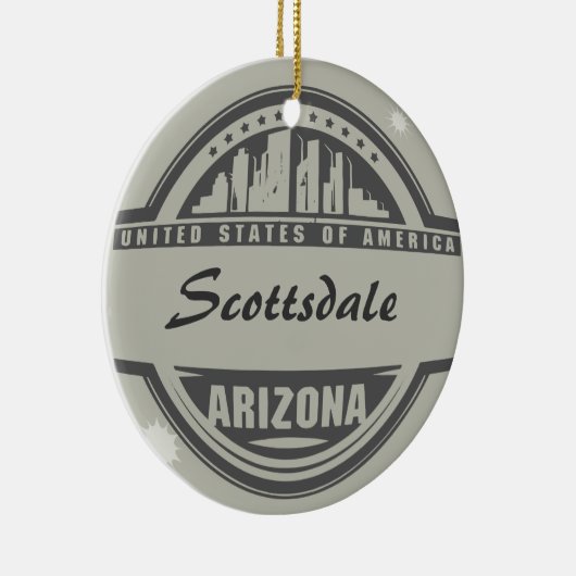 AZ Arizona-zegel U VERANDERT IN UW STAD Keramisch Ornament (Rechts)