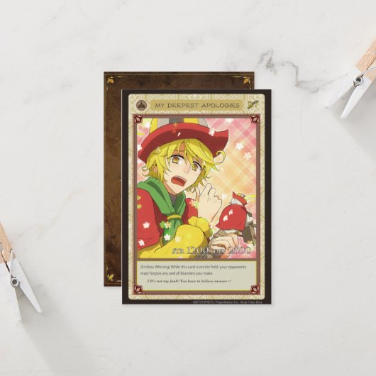 AZ card - My Deepest Apologies Kaart (Voorkant / Achterkant in situ)