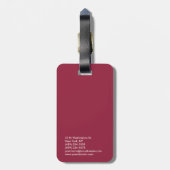 AZ Cardinals Red Creative Simple Plain Trendy Bagagelabel (Achterkant verticaal)