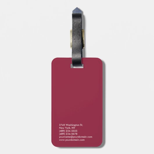 AZ Cardinals Red Creative Simple Plain Trendy Bagagelabel (Achterkant verticaal)