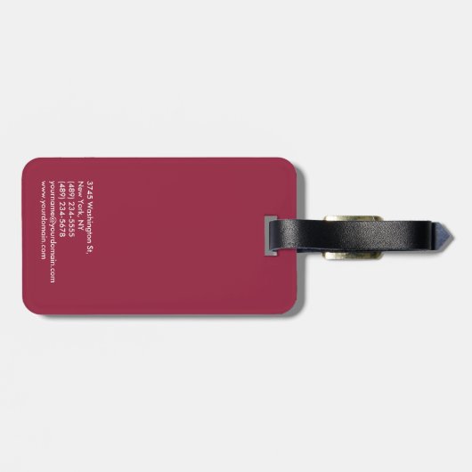 AZ Cardinals Red Creative Simple Plain Trendy Bagagelabel (Achterkant horizontaal)