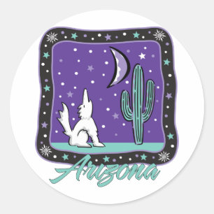 AZ-Coyote Ronde Sticker