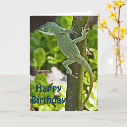 AZ- de Kaart van de Verjaardag van de Hagedis van (Gele Bloem)